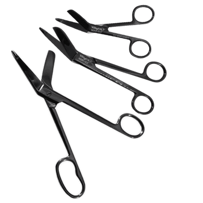 Gun Metal Color Coated Bandage Scissors