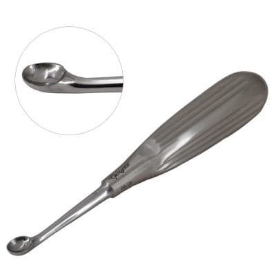 Brun Bone Curette 6 3/4" Round Cup