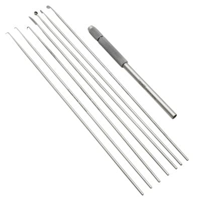 Neuro Knives 2mm Shaft Set of 7 with Universal Chuck Handle