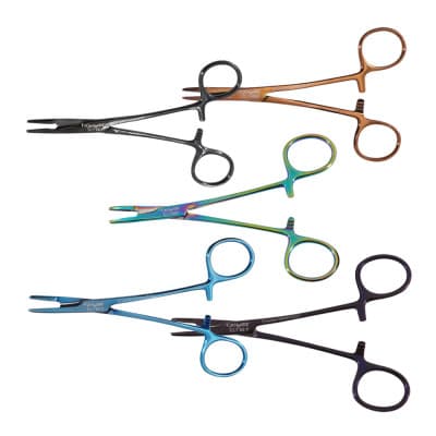 Olsen Hegar Needle Holder Scissors Combination Tungsten Carbide 5 1/2" Color Coated