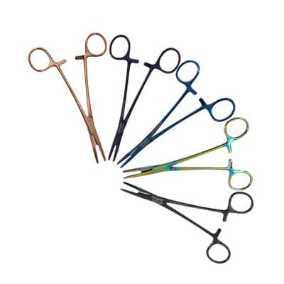 Olsen Hegar Needle Holder Scissors Combination Tungsten Carbide 6 1/2" Color Coated