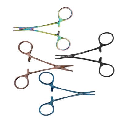Olsen Hegar Needle Holder Scissors Combination Tungsten Carbide 4 3/4" Color Coated