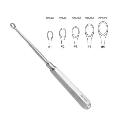 Piffard Dermal Curette 5 1/2" Oval