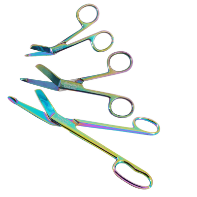 Rainbow Color Coated Bandage Scissors