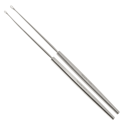 Shapleigh Ear Curette Straight 6 1/4" Serrated Loop