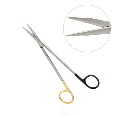 Stevens Tenotomy Scissors Tungsten Carbide Curved Super Sharp Gold Rings and Shanks