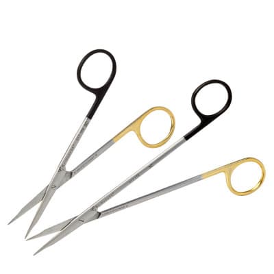 Stevens Tenotomy Scissors Tungsten Carbide Straight Super Sharp Gold Rings and Shanks