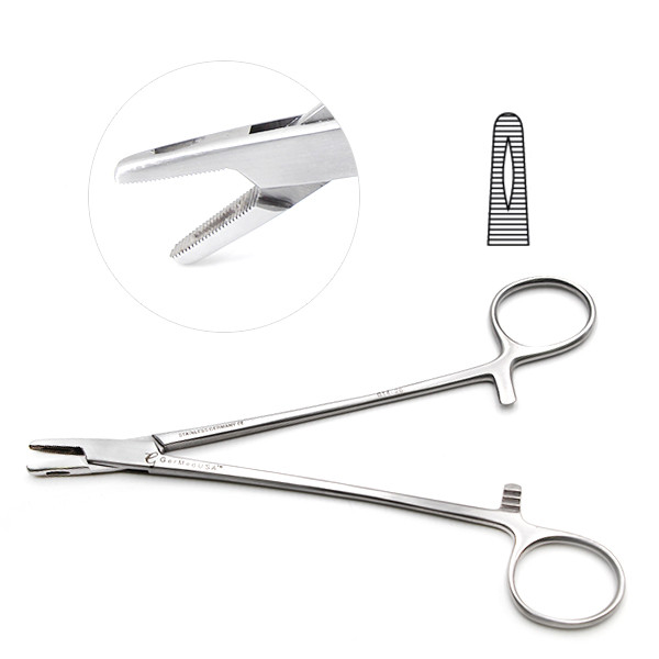 adson needle holder fenestrated jaws