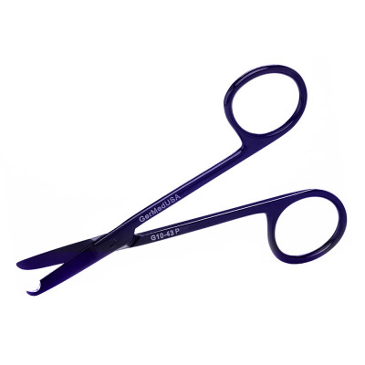 Stitch Suture Removal Scissors, Color Coated, Straight, 5 1/2