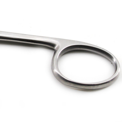 Wire Cutting Scissors 4 3/4 Angled One Serrated Blade