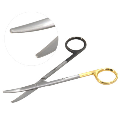 Metzenbaum Scissors Curved 5 3/4 inch Tungsten Carbide Super Sharp Left Hand