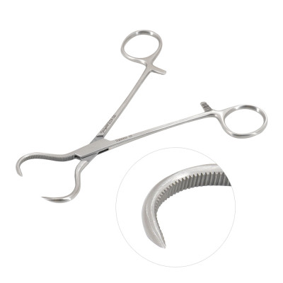 Lewin Bone Forceps 7 inch Slightly Curved Serrated Jaws