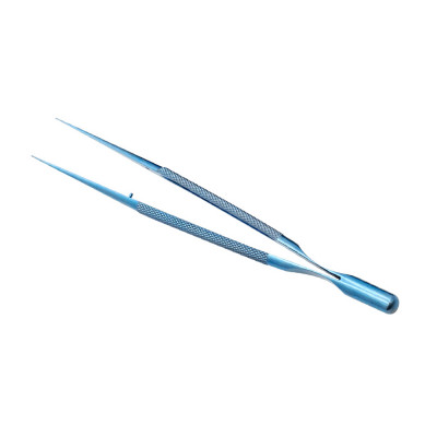 Micro Tissue Forceps Fine Ring Tip 7 1/8" Titanium