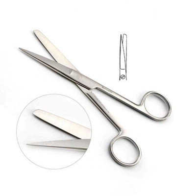 Operating Scissors, Std, Straight, Sharp/Blunt, 4.25 inch, German, Von Klaus
