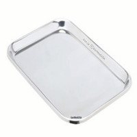 Mayo tray, 13 1/2''L x 9 3/4''Wx 3/4''H, low sides, non-perforated bottom